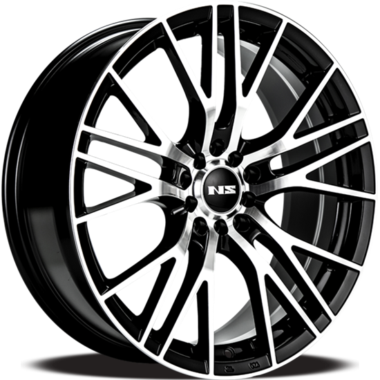 NS1604 - Gloss Black w/ Machined Face | Rent A Wheel